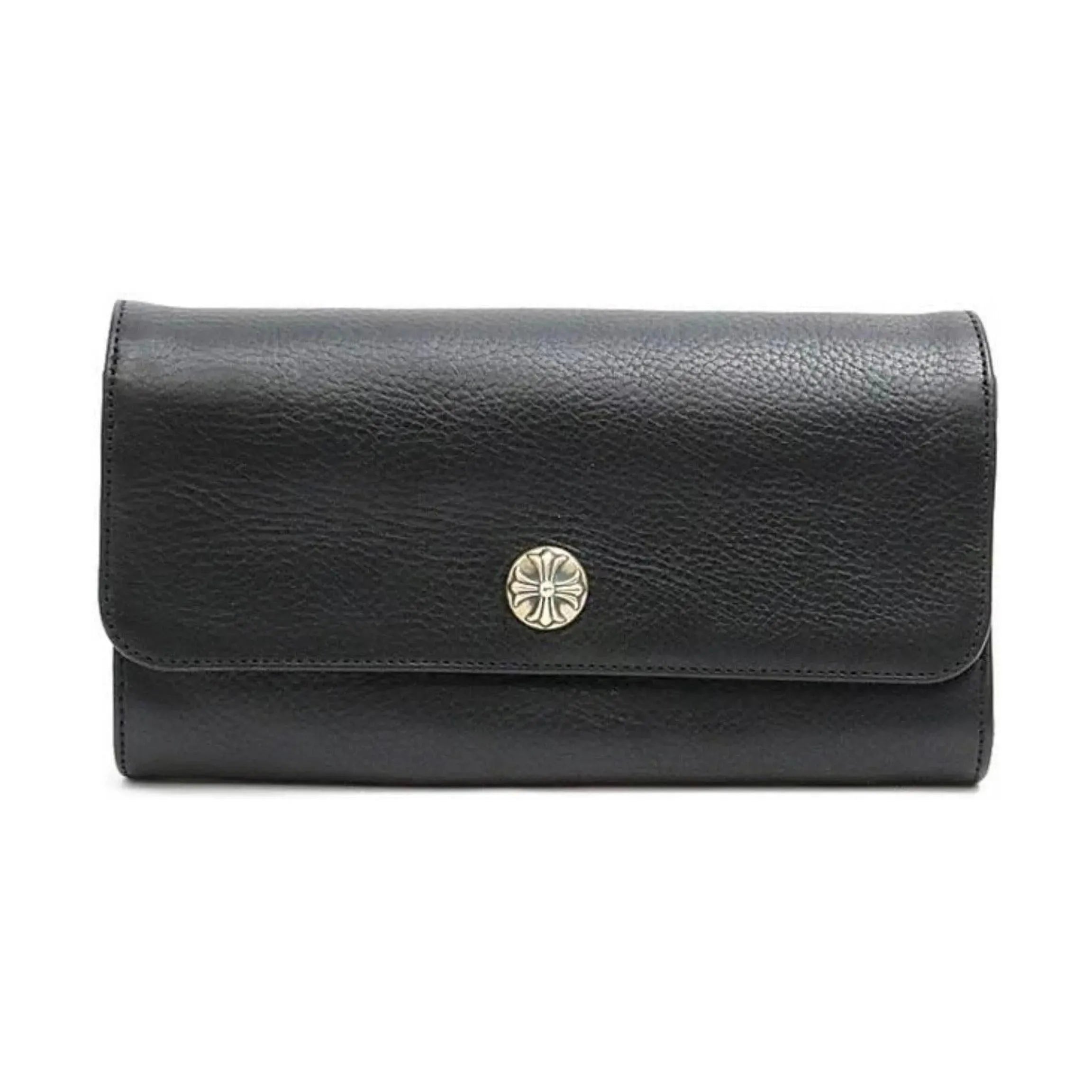 Chrome Hearts Judy Wallet Black Leather