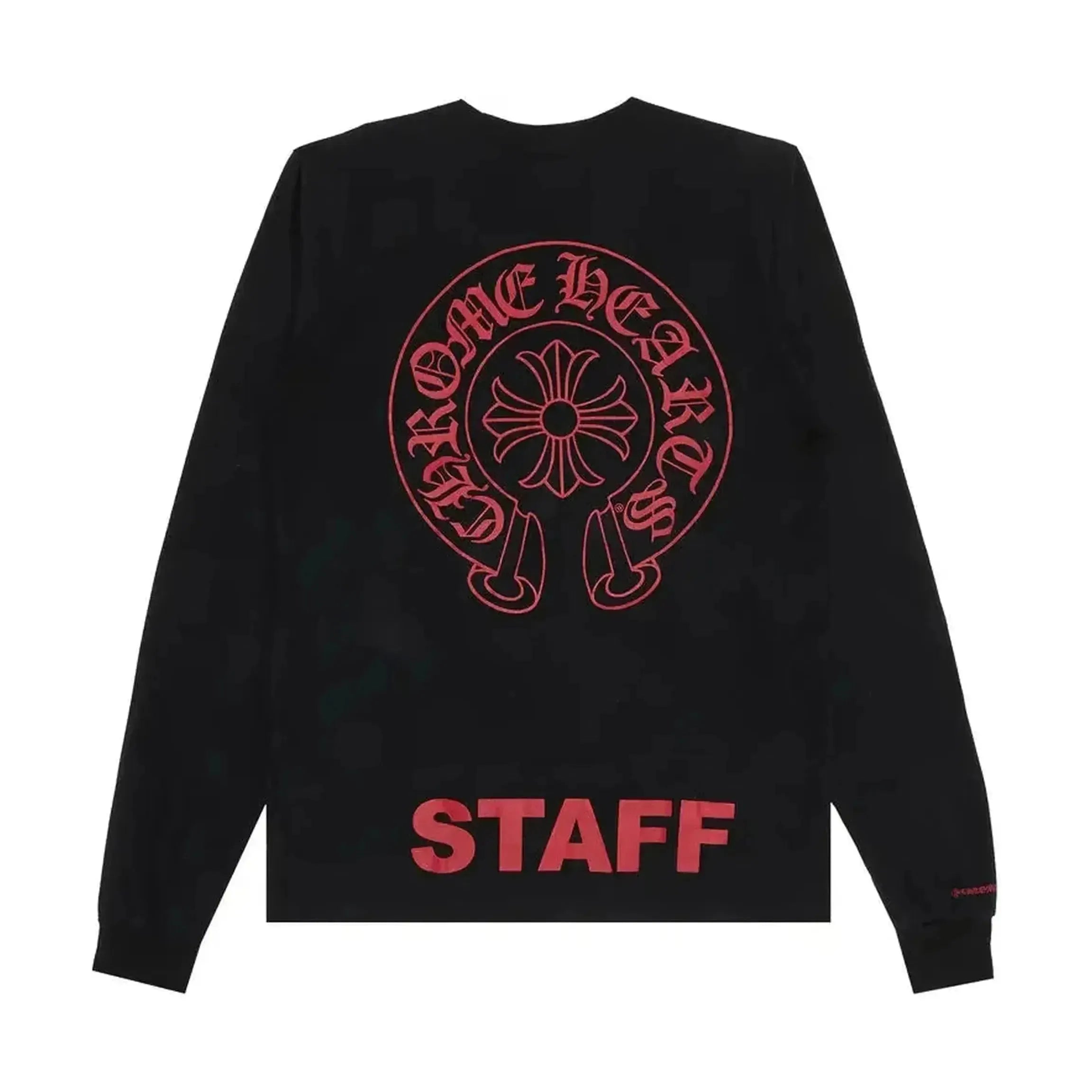 Chrome Hearts Long Sleeve Staff T-Shirt Black Red