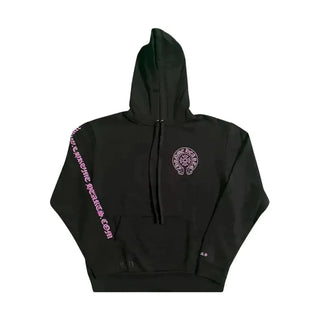 Chrome Hearts Online Exclusive Horse Shoe Hoodie Black/Pink