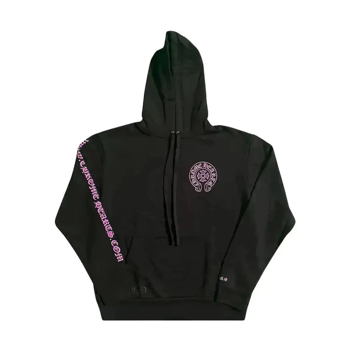 Chrome Hearts Online Exclusive Horse Shoe Hoodie Black/Pink