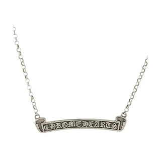 Chrome Hearts Scroll Label Chain Necklace « Silver »
