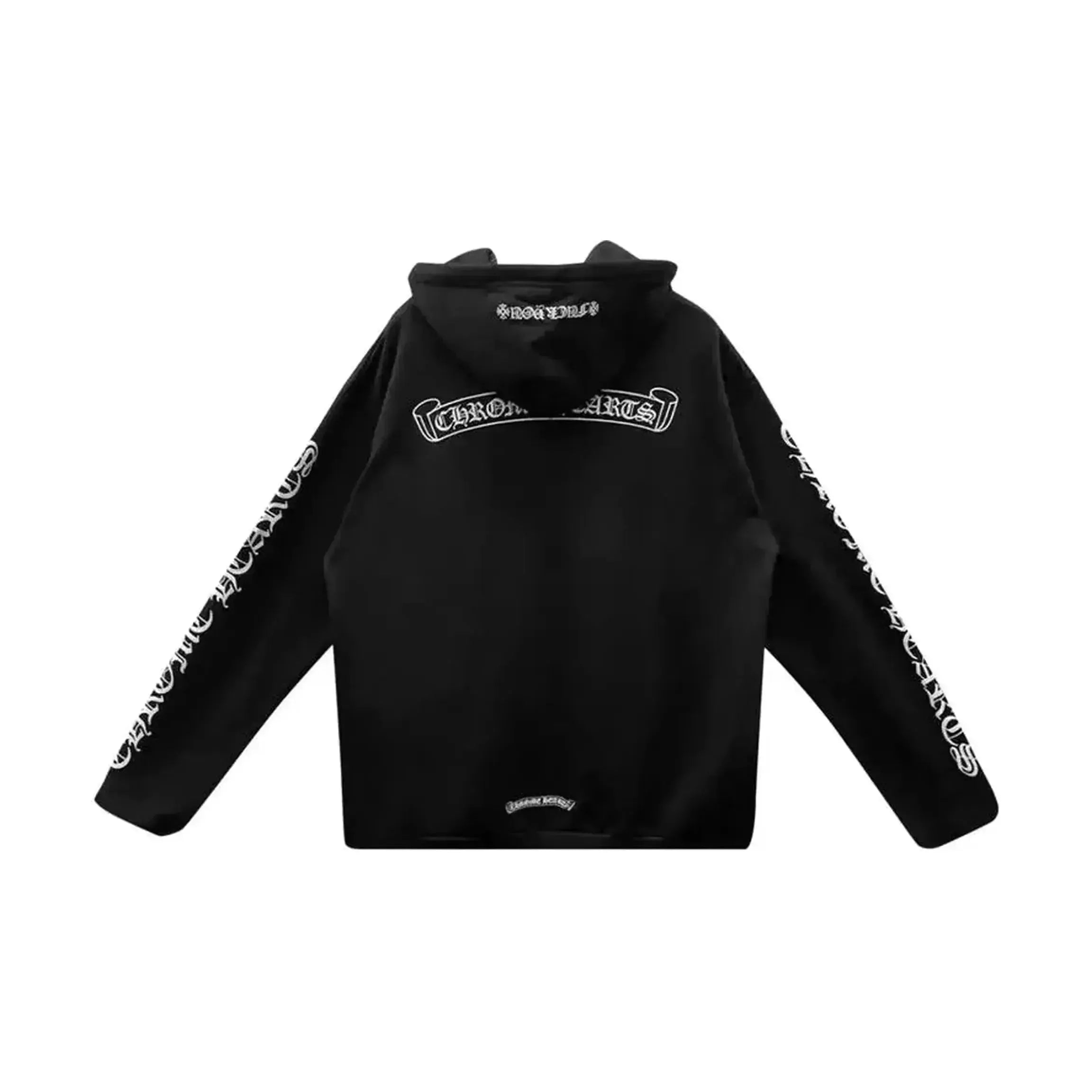 Chrome Hearts Scroll Logo Hoodie Black