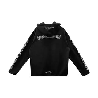 Chrome Hearts Scroll Logo Hoodie Black