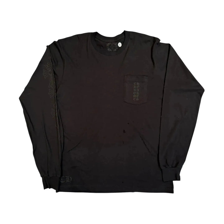Chrome Hearts Vertical Logo Miami Black Long Sleeve