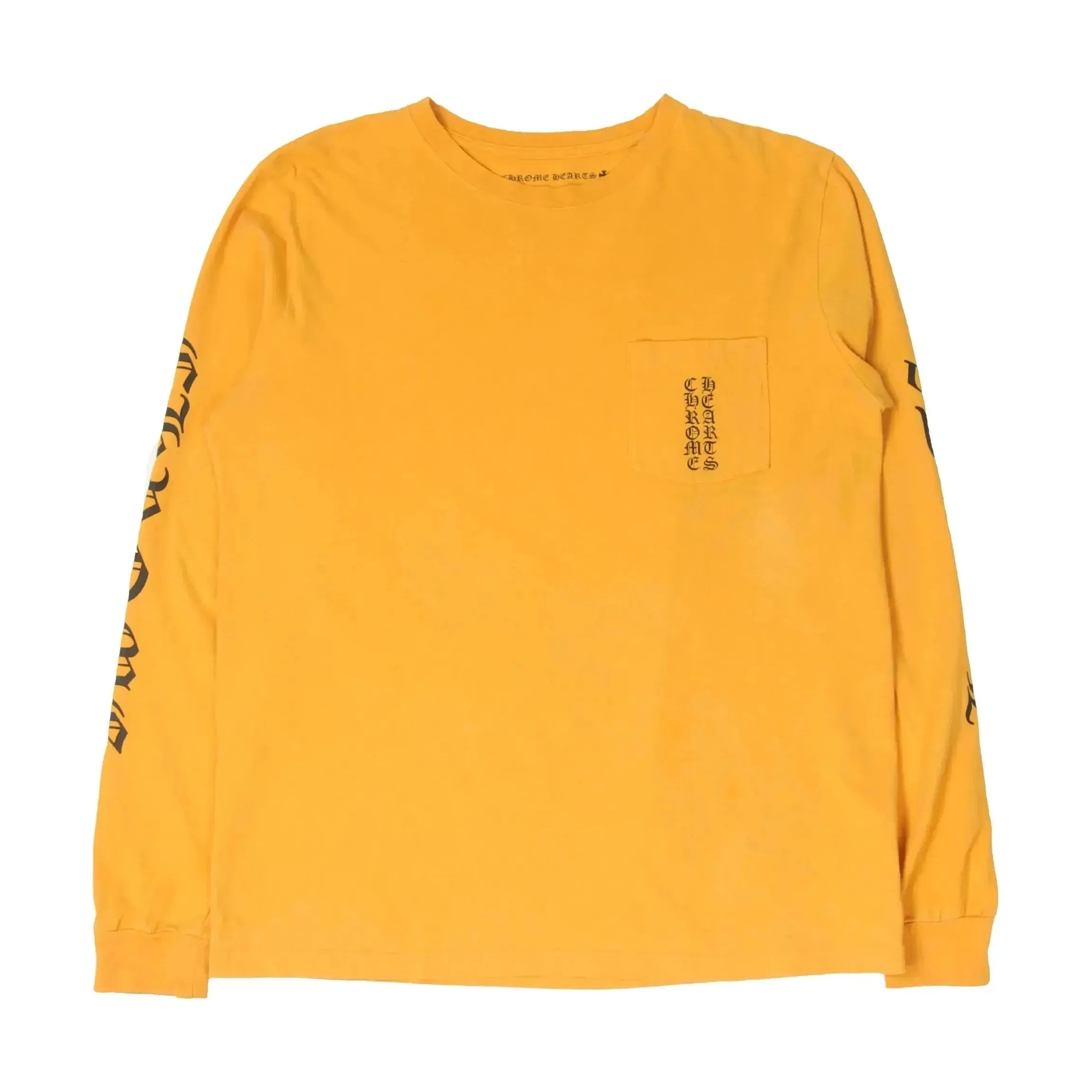 Chrome Hearts Vertical Logo Yellow Longsleeve