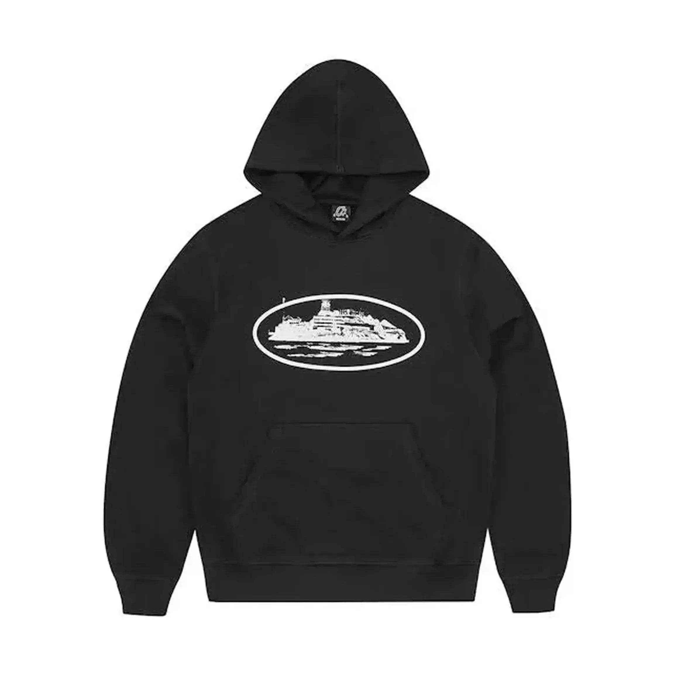 Corteiz 5 Starz Alcatraz Hoodie Black