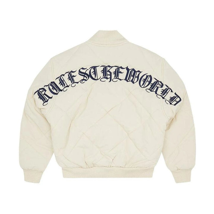 Corteiz Olde English Quilted Bomber Jacket 'Cream'