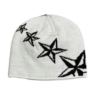 Corteiz White/Black 4 Starz Beanie