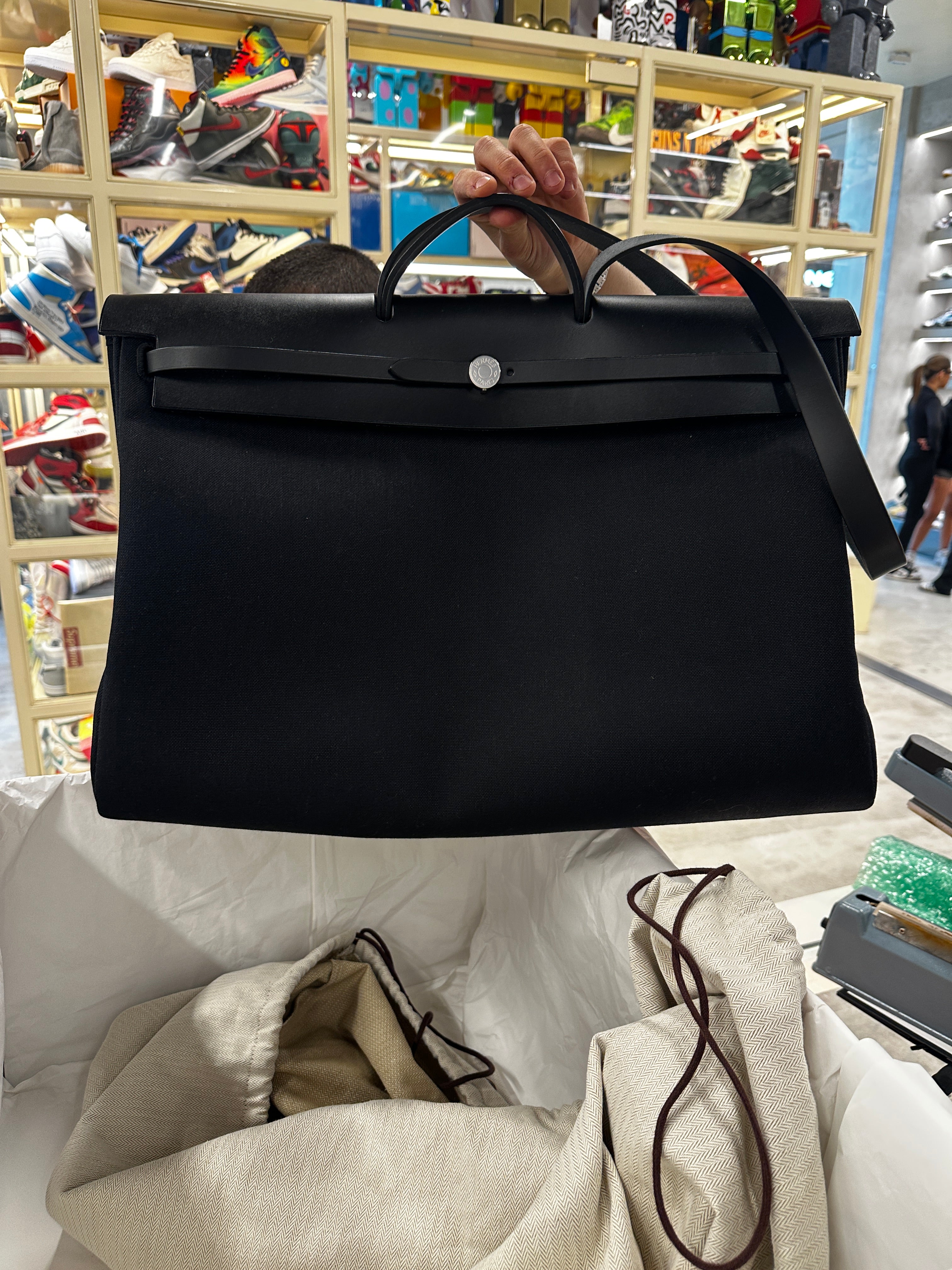 Hermes Herbag Zip cabine Black