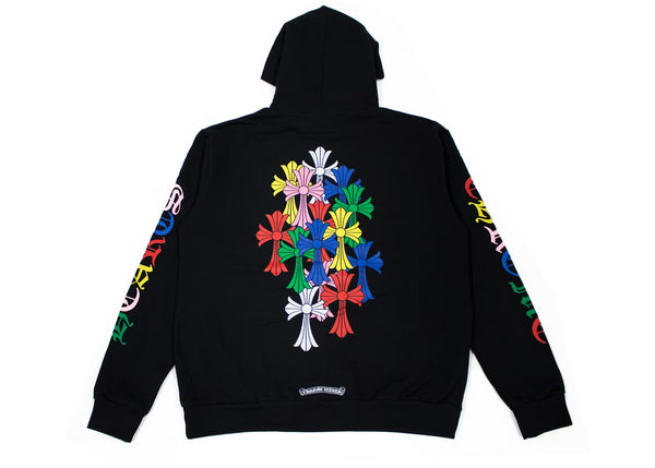 Chrome Hearts Multi Color Cross Cemetery Hoodie Black