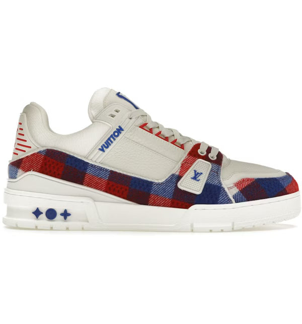 Louis Vuitton Trainer White Red Blue Damier