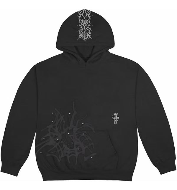 Travis Scott Studded Pullover Hoodie Black