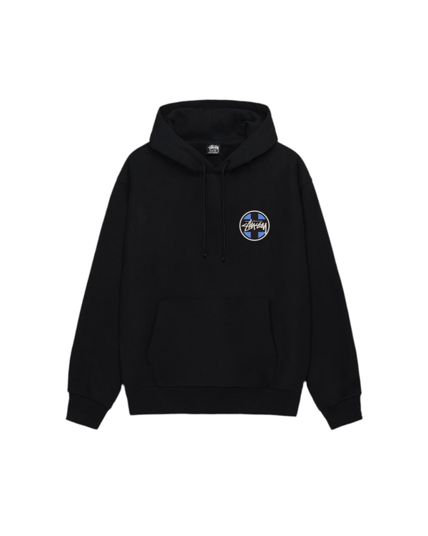Stussy Cross Dot Hoodie Black
