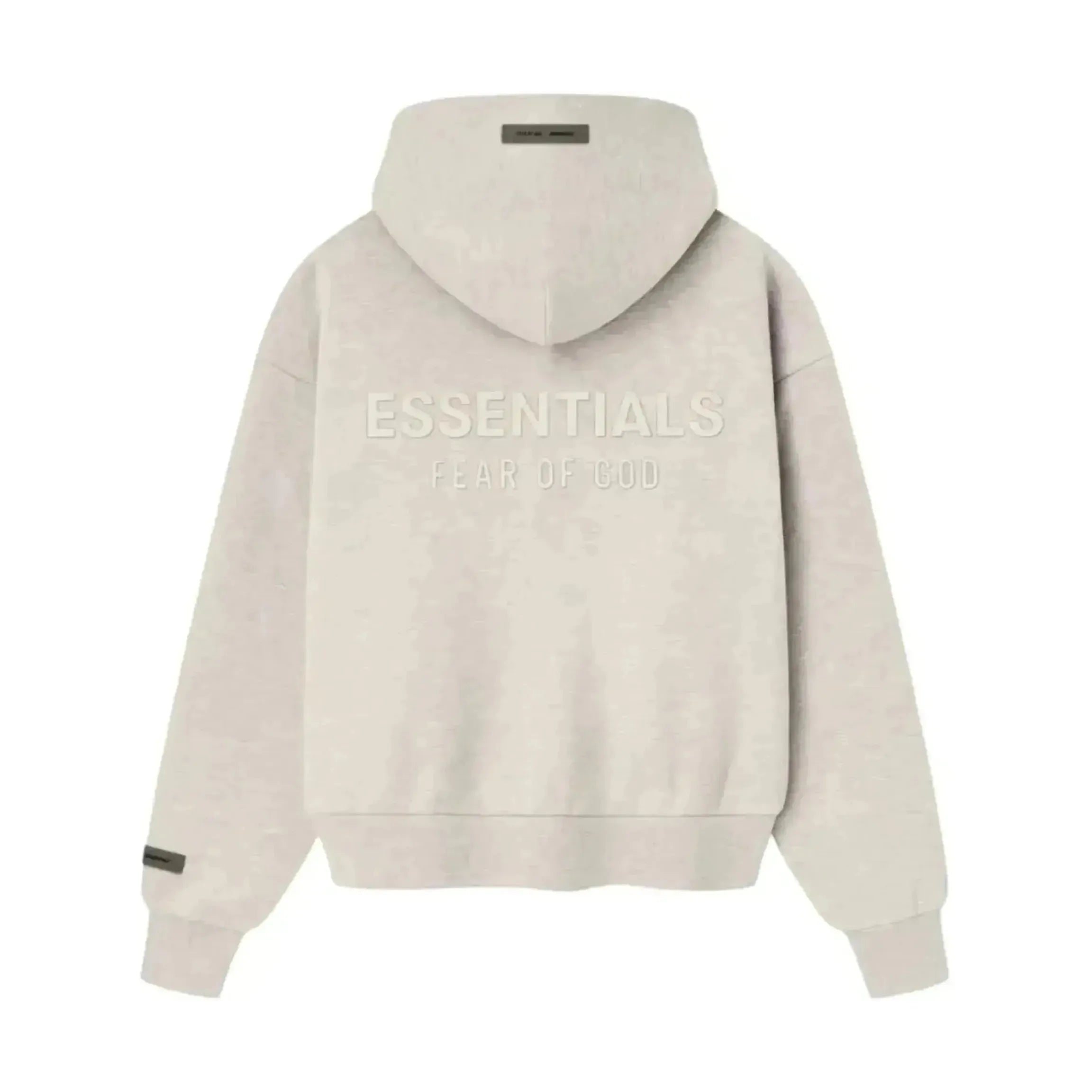 Fear of God Essentials Classic Fleece Zip-Up Hoodie Heather Stone
