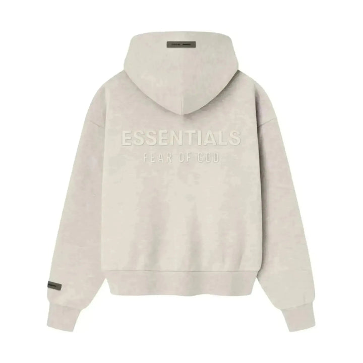Fear of God Essentials Classic Fleece Zip-Up Hoodie Heather Stone