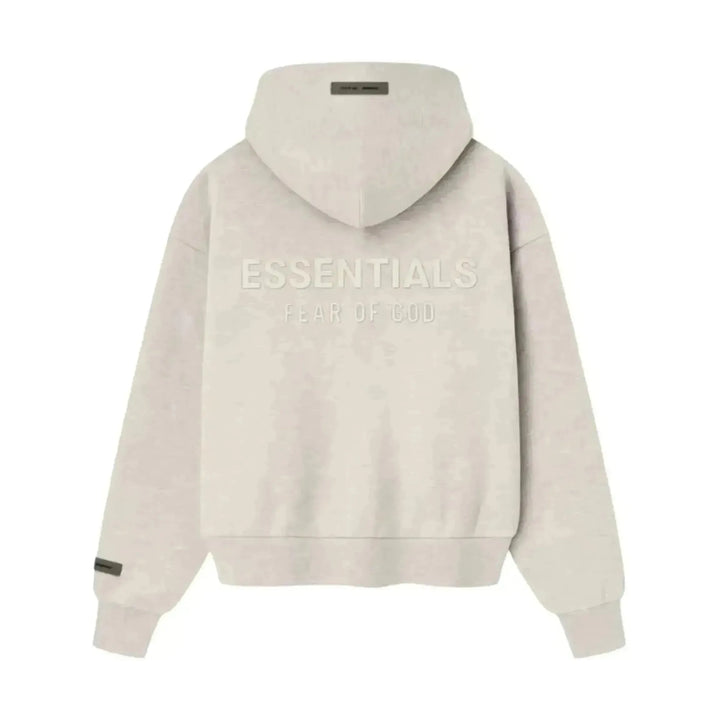 Fear of God Essentials Classic Fleece Zip-Up Hoodie Heather Stone