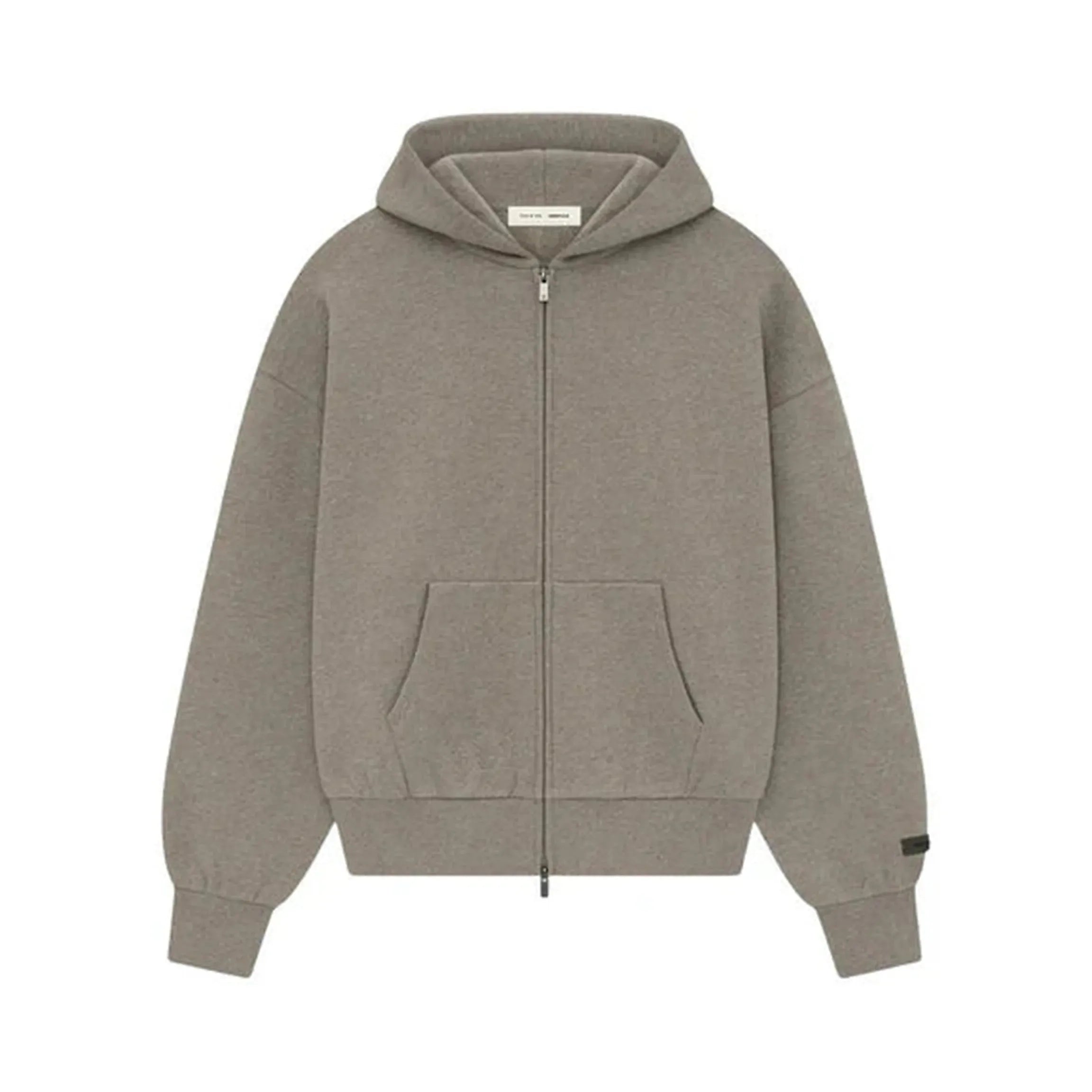 Fear of God Essentials Classic Fleece Zip-Up Hoodie Homestead Heather