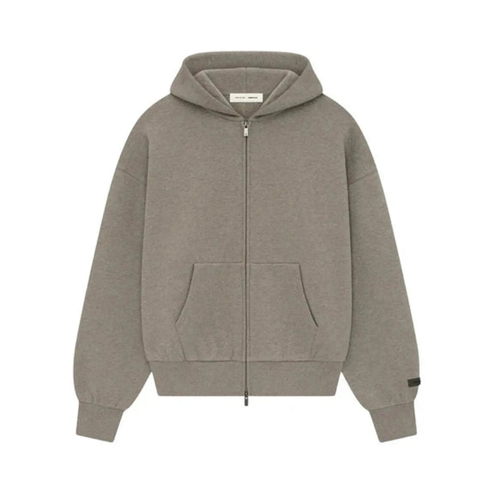Fear of God Essentials Classic Fleece Zip-Up Hoodie Homestead Heather