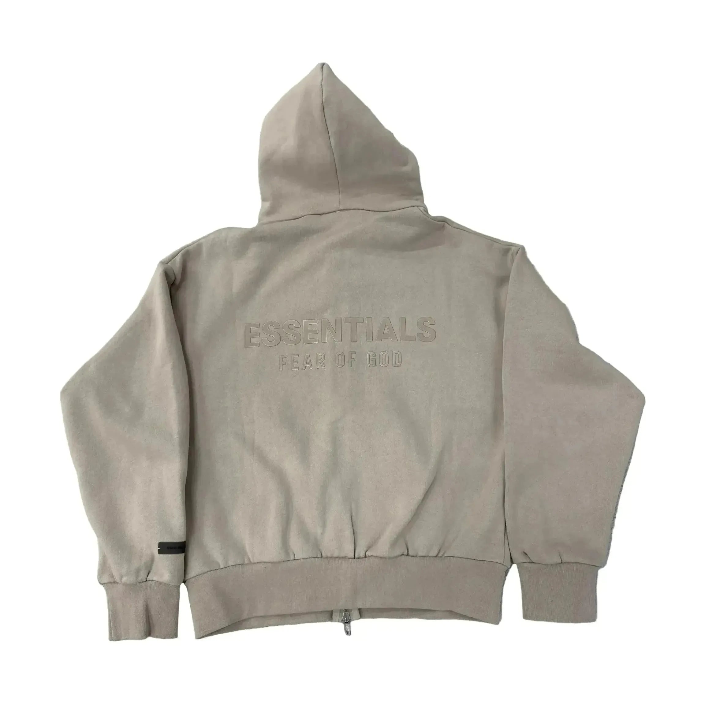 Fear of God Essentials Classic Fleece Zip Up Hoodie Timber