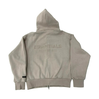 Fear of God Essentials Classic Fleece Zip Up Hoodie Timber