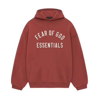 Fear of God Essentials Fleece Hoodie Crimson
