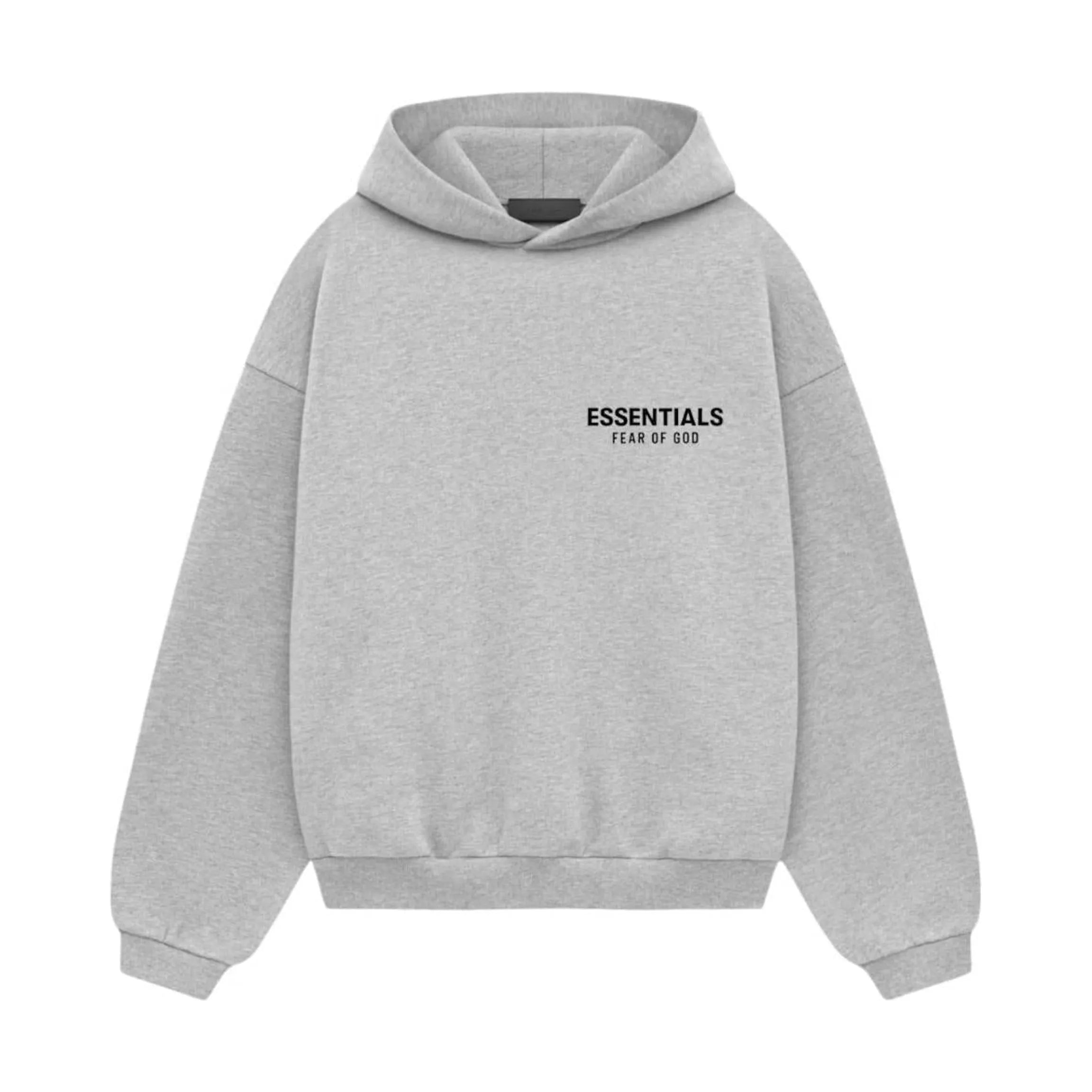 Fear of God Essentials Kids Fleece Hoodie Light Heather Gray