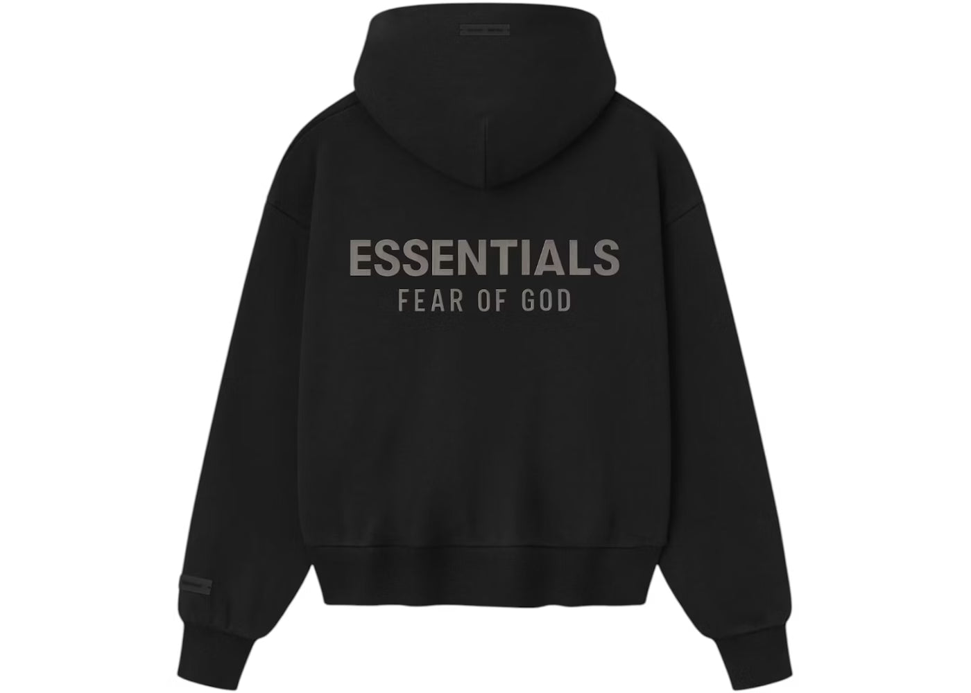Fear of God Essentials  Classic Fleece Zip-Up Hoodie (Black Logo)