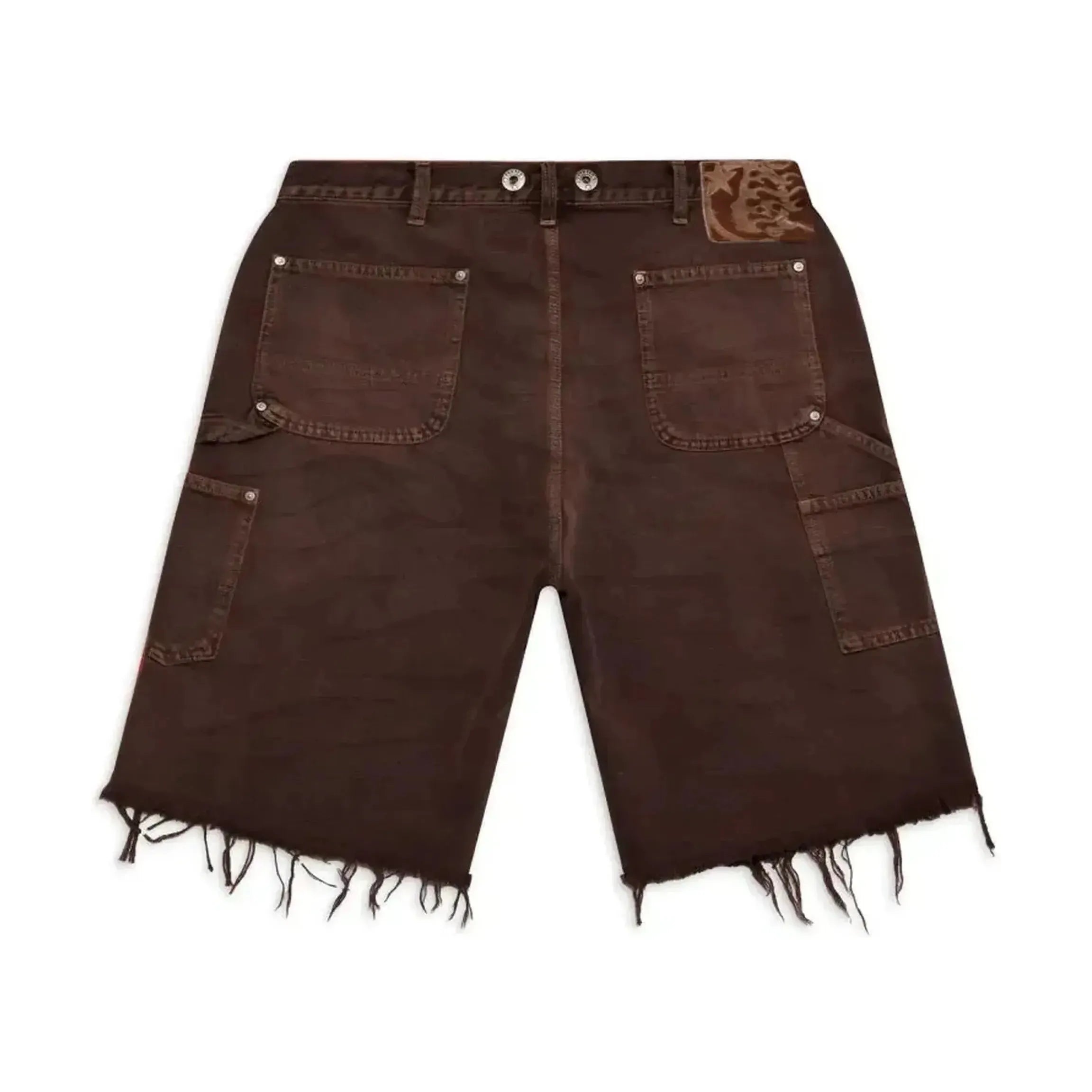 Hellstar Studded Denim Shorts Brown