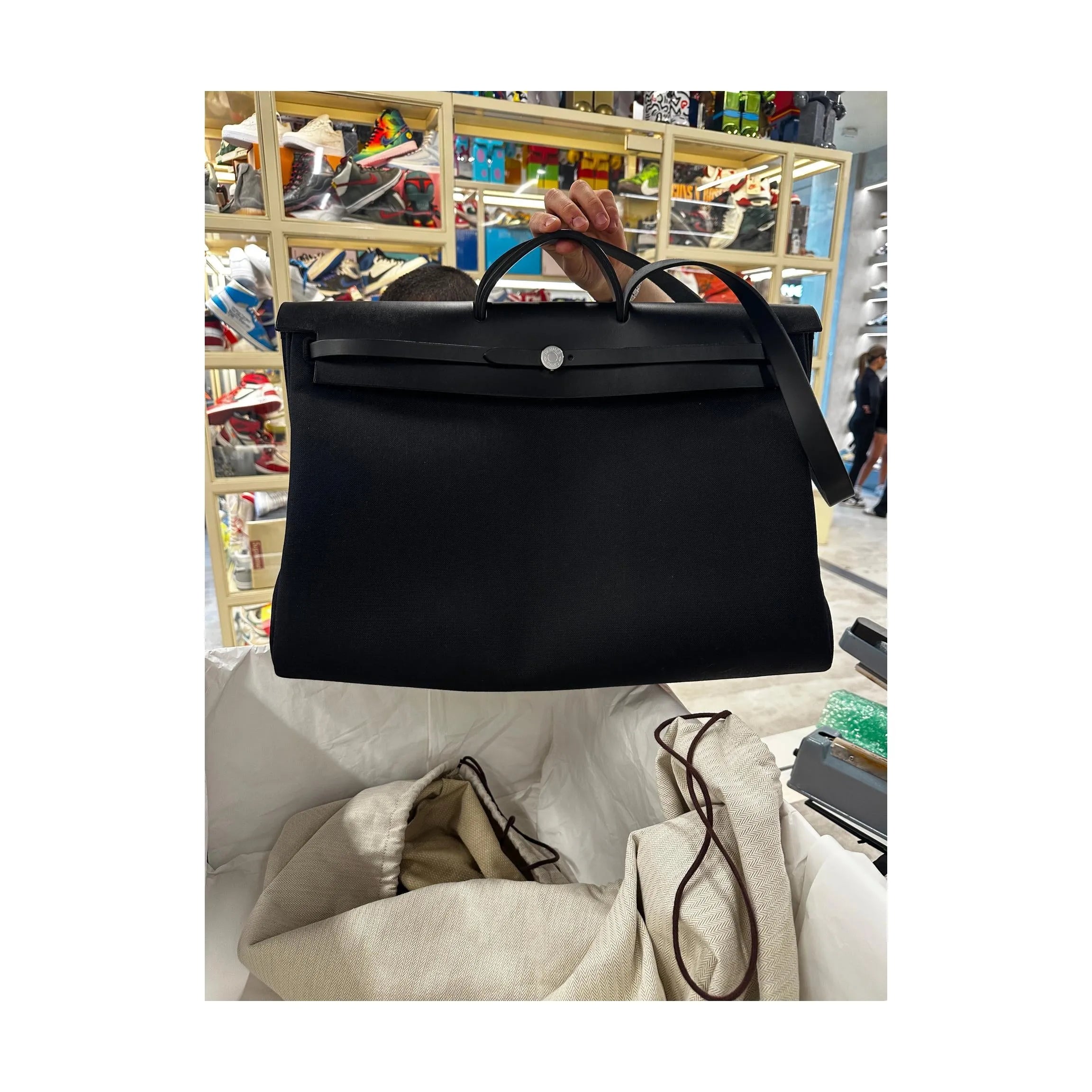 Hermes Herbag Zip cabine Black