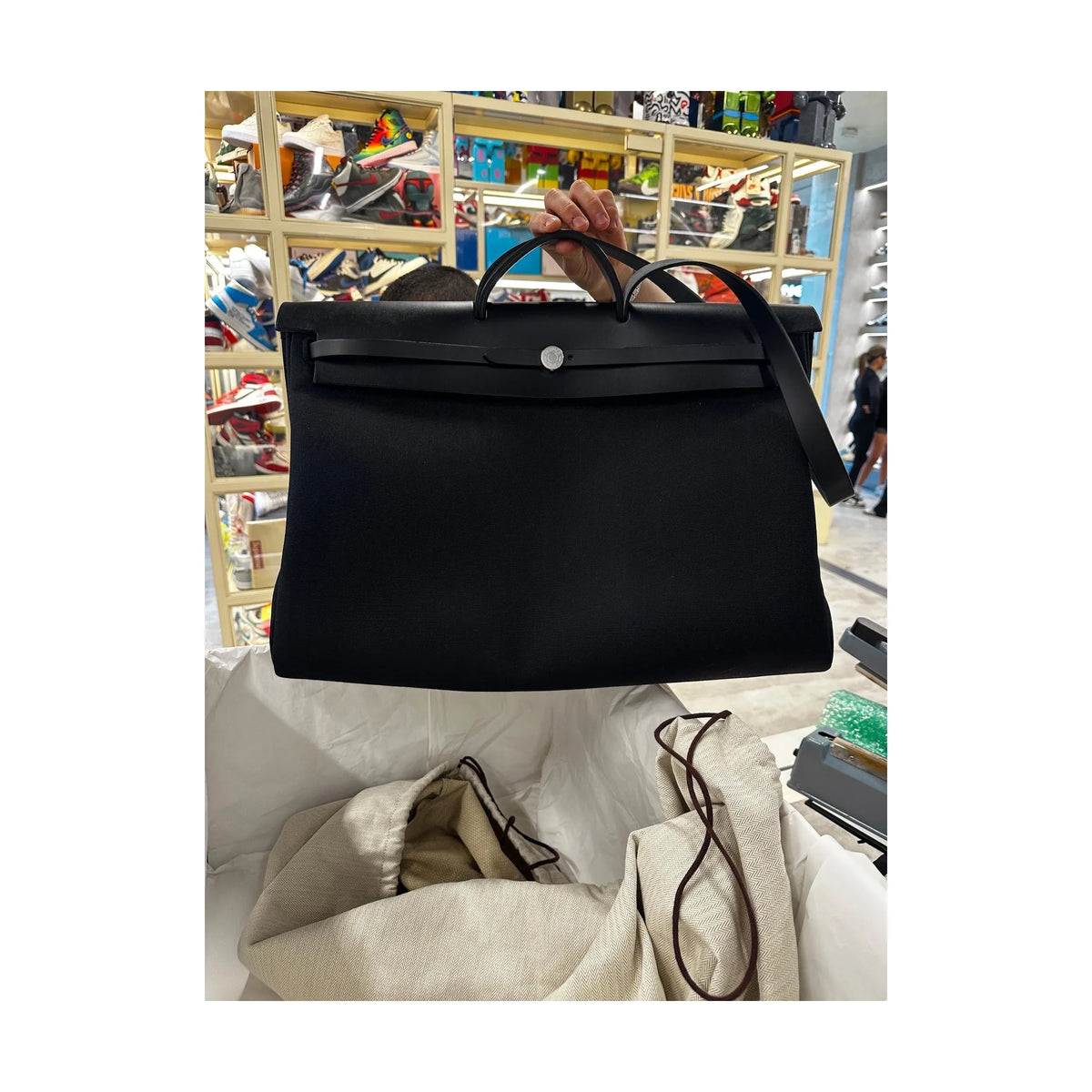 Hermes Herbag Zip cabine Black