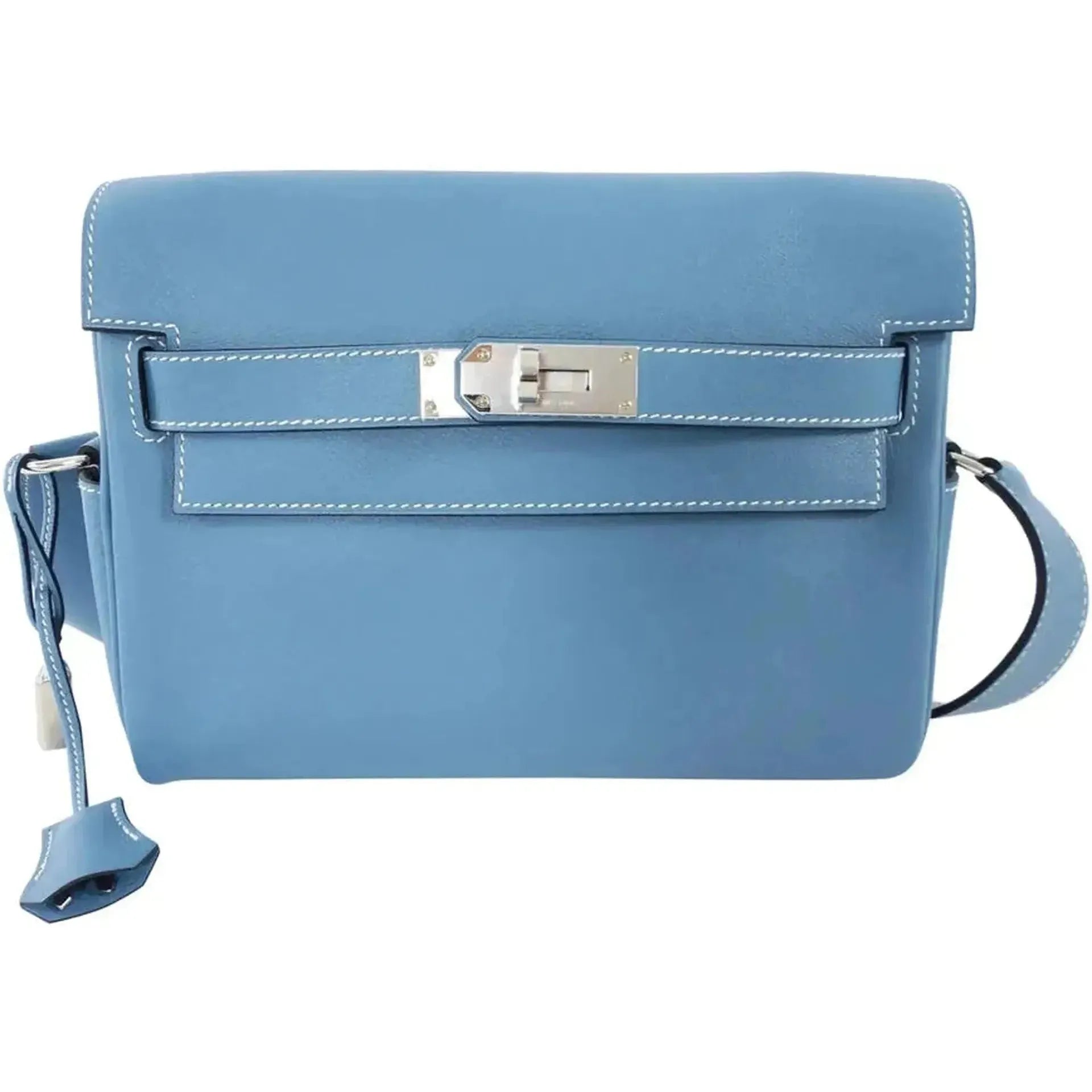 Hermes Kelly Messenger PM Evercolour New Blue Jean PHW