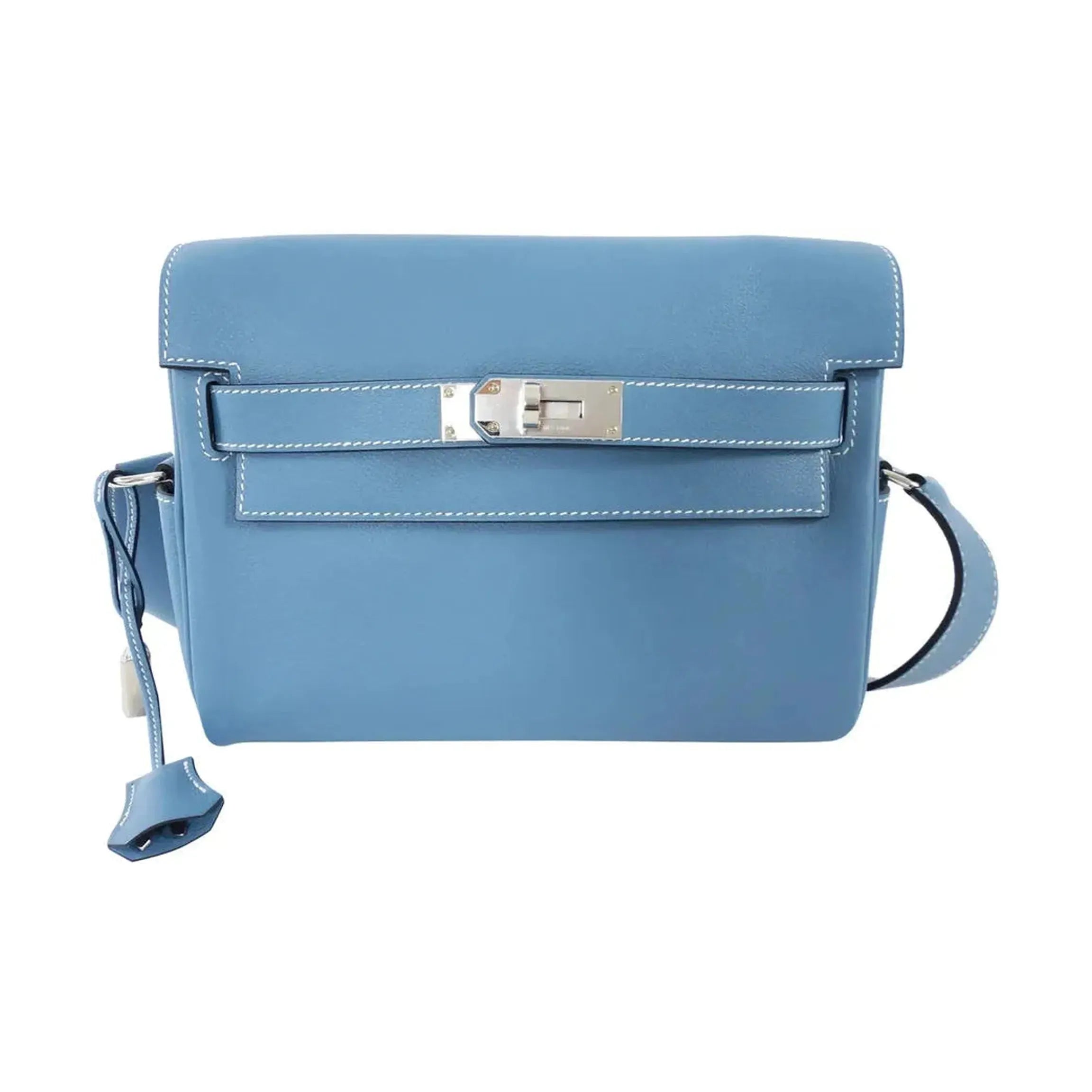 Hermes Kelly Messenger PM Evercolour New Blue Jean PHW