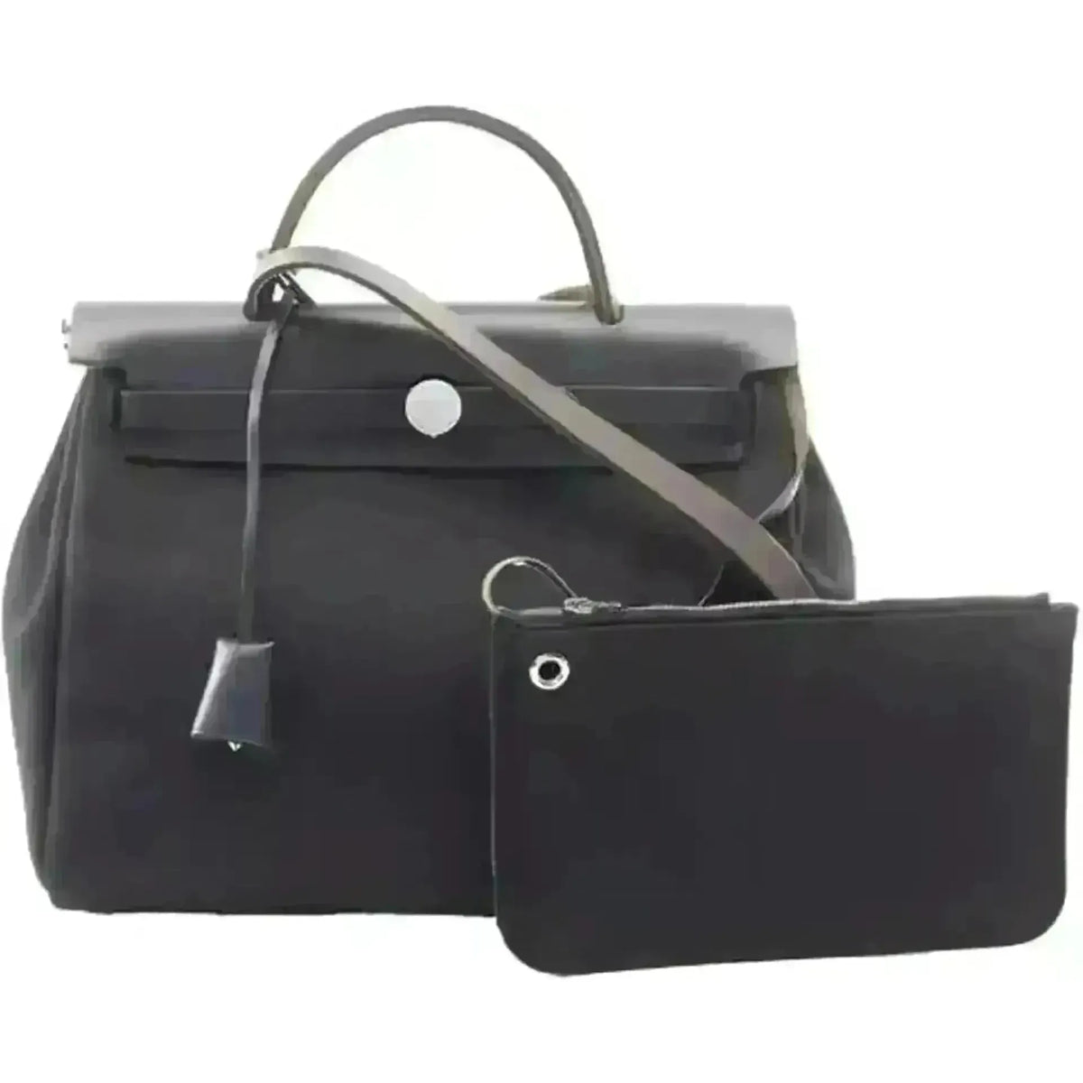 Hermes Noir Toile Herbag Zip 31