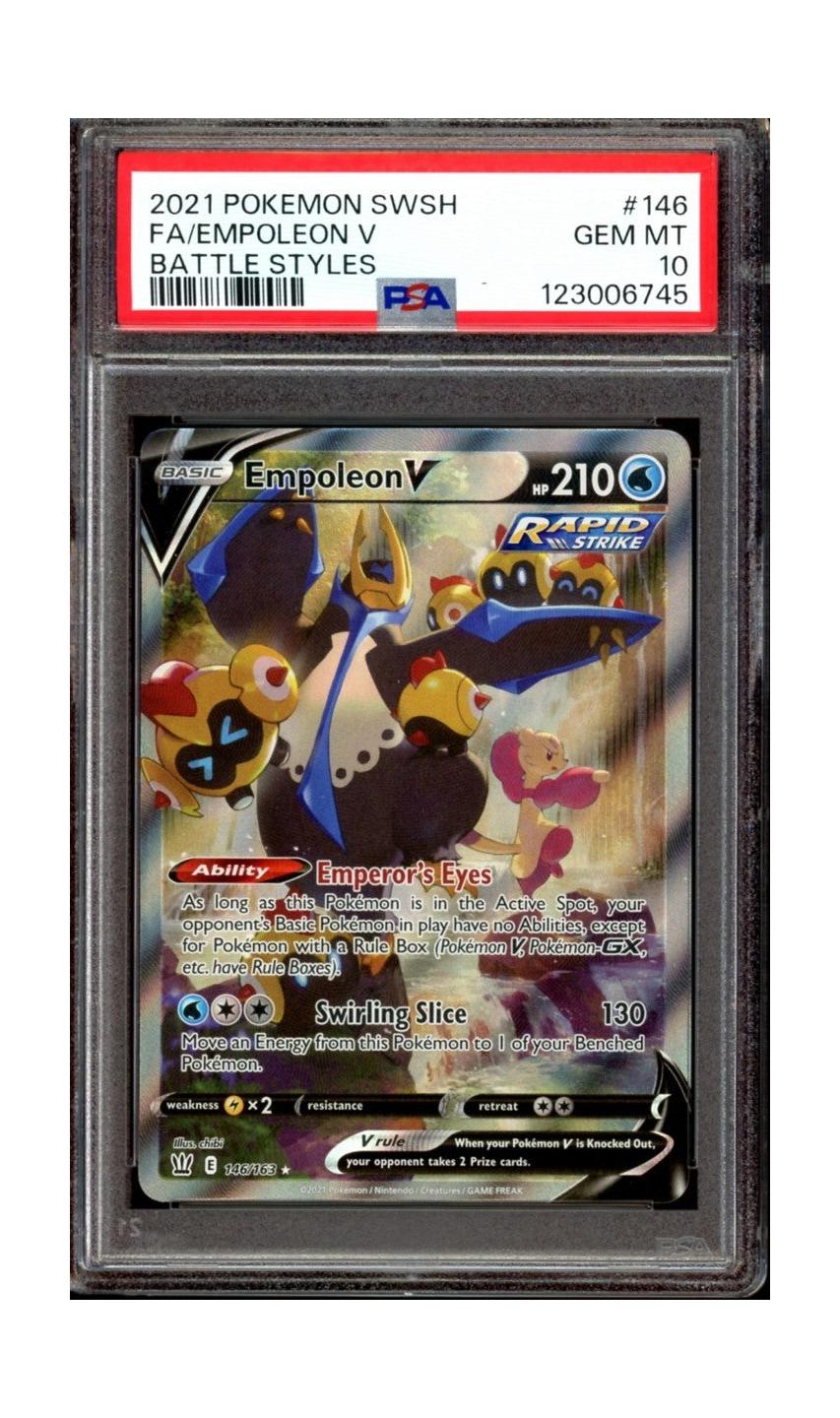 Pokemon 2021 SWSH FA/EMPOLEON V PSA 10