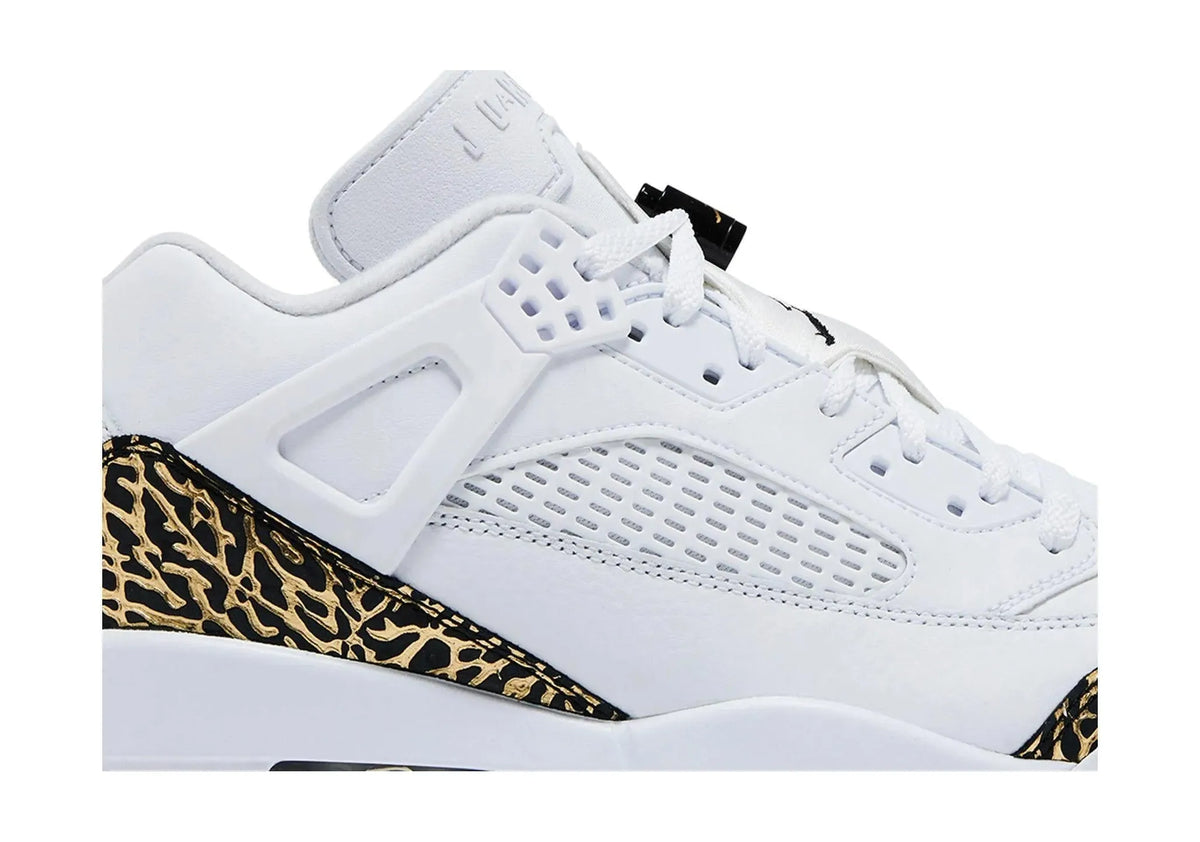 Jordan Spizike Low White Metallic Gold