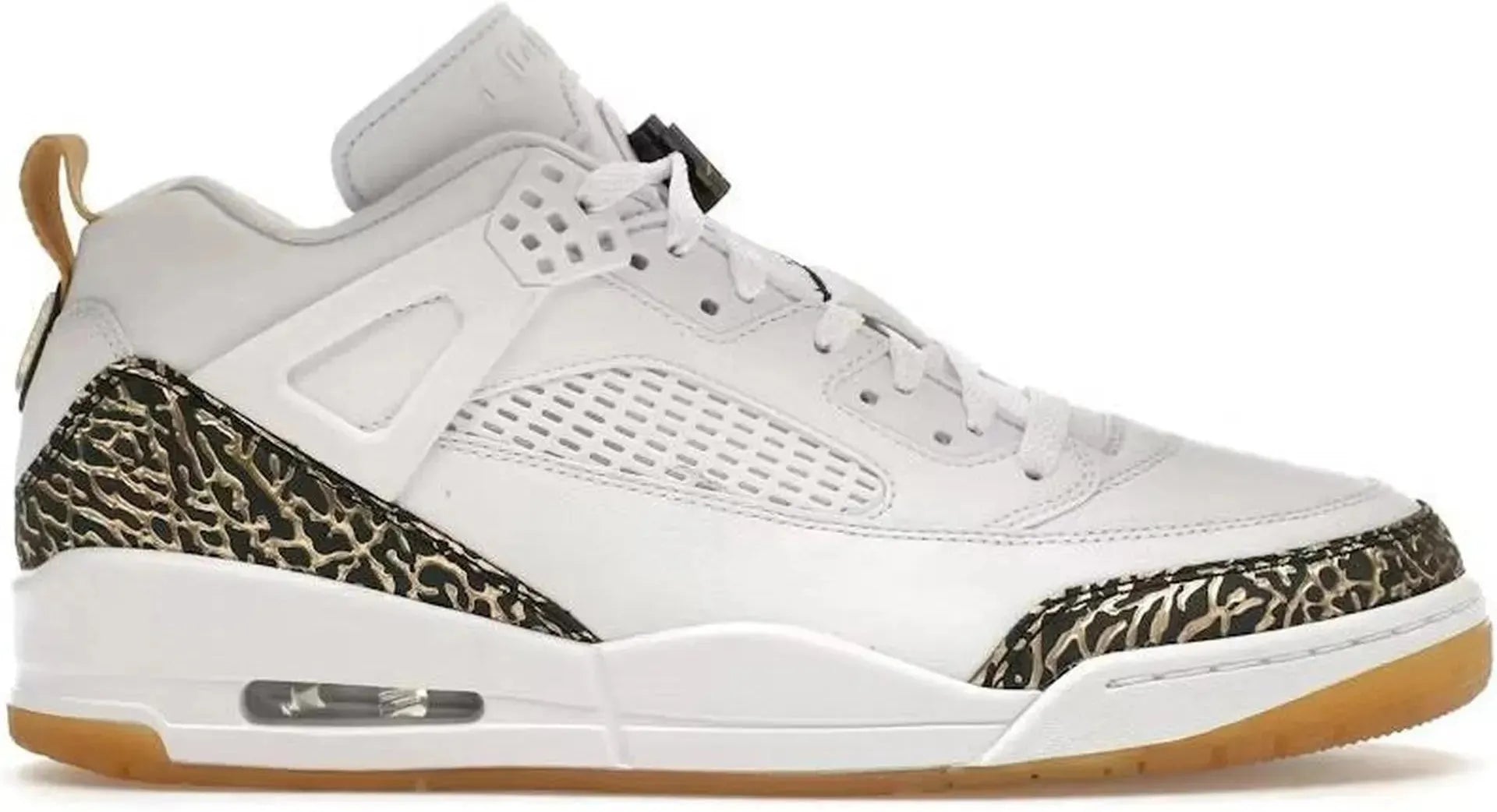 Jordan Spizike Low White Metallic Gold