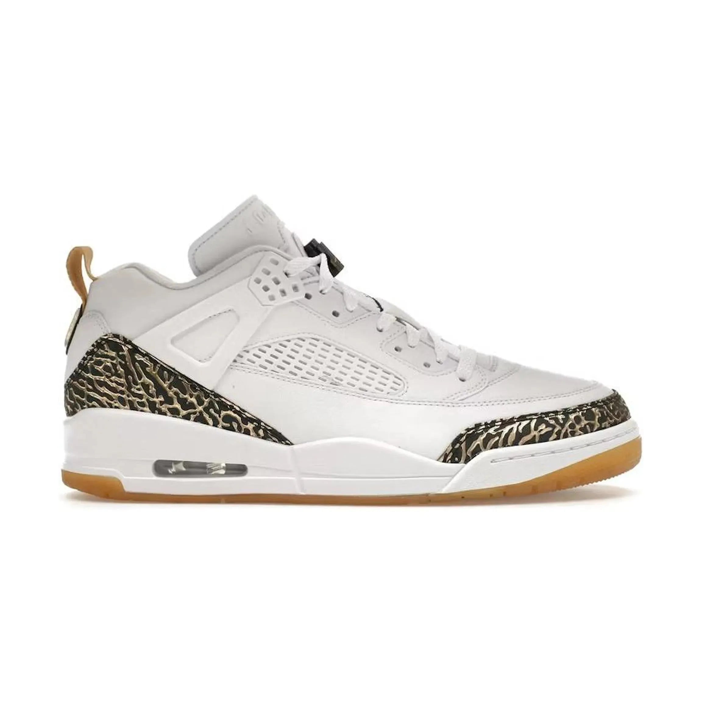 Jordan Spizike Low White Metallic Gold