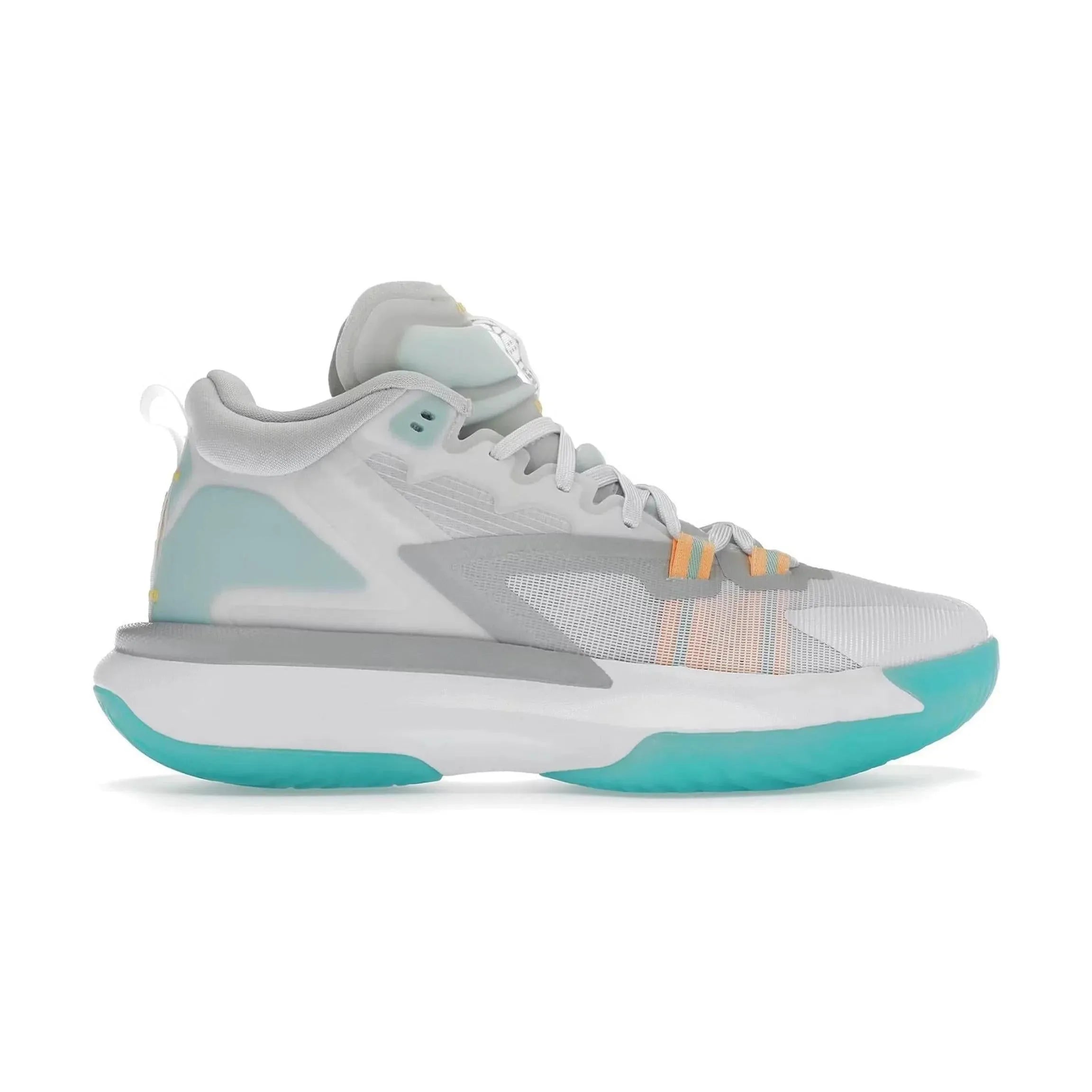 Jordan Zion 1 White Dynamic Turquoise
