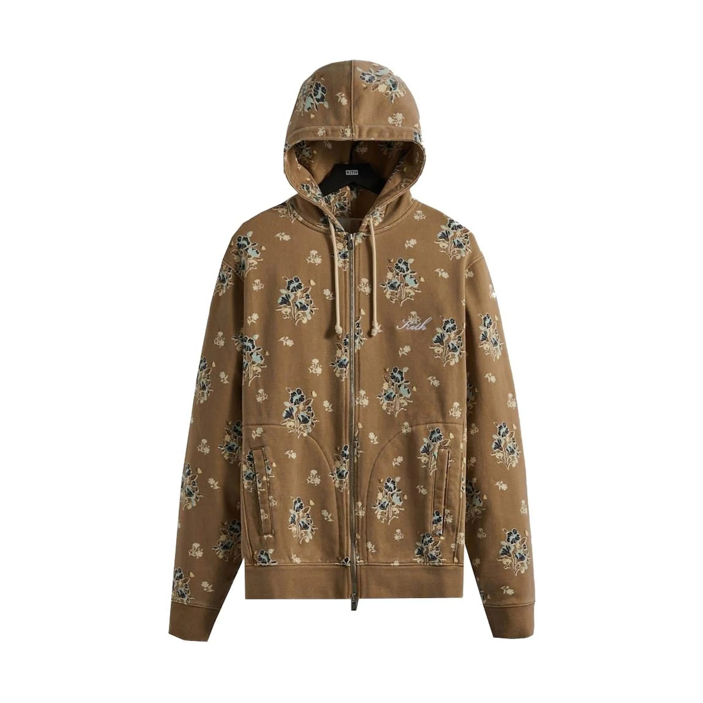 Kith Begonia Floral Williams Tan V Full Zip Hoodie