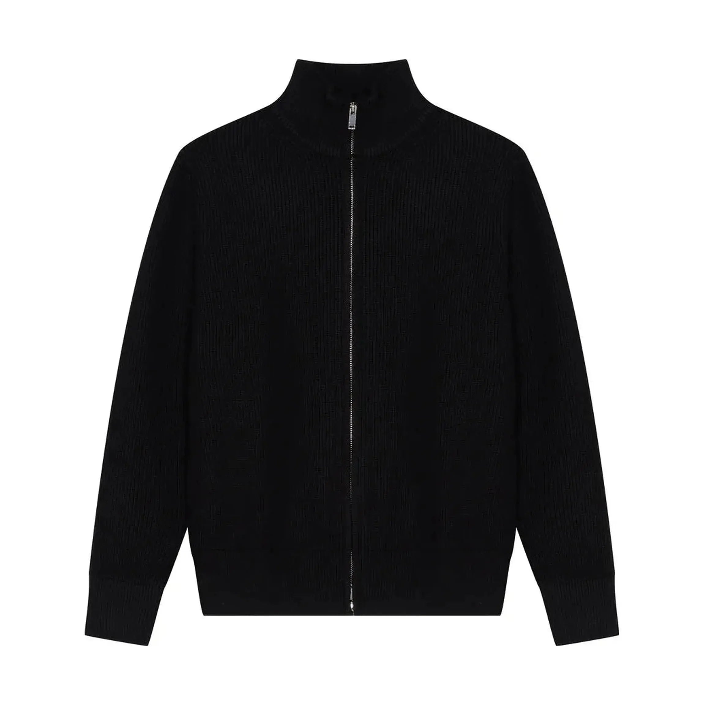 Léviter Essential Ribbed Full Zip-Up Black