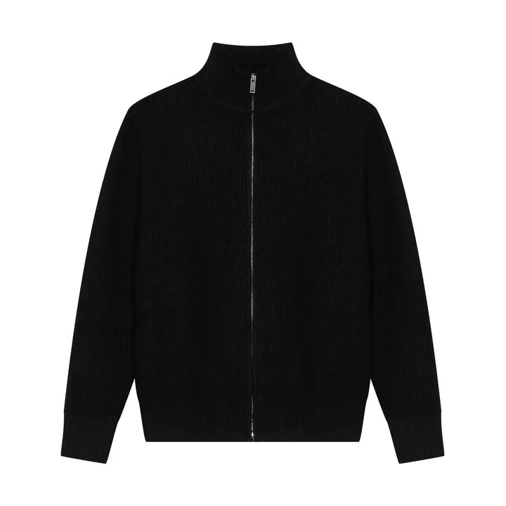 Léviter Essential Ribbed Full Zip-Up Black