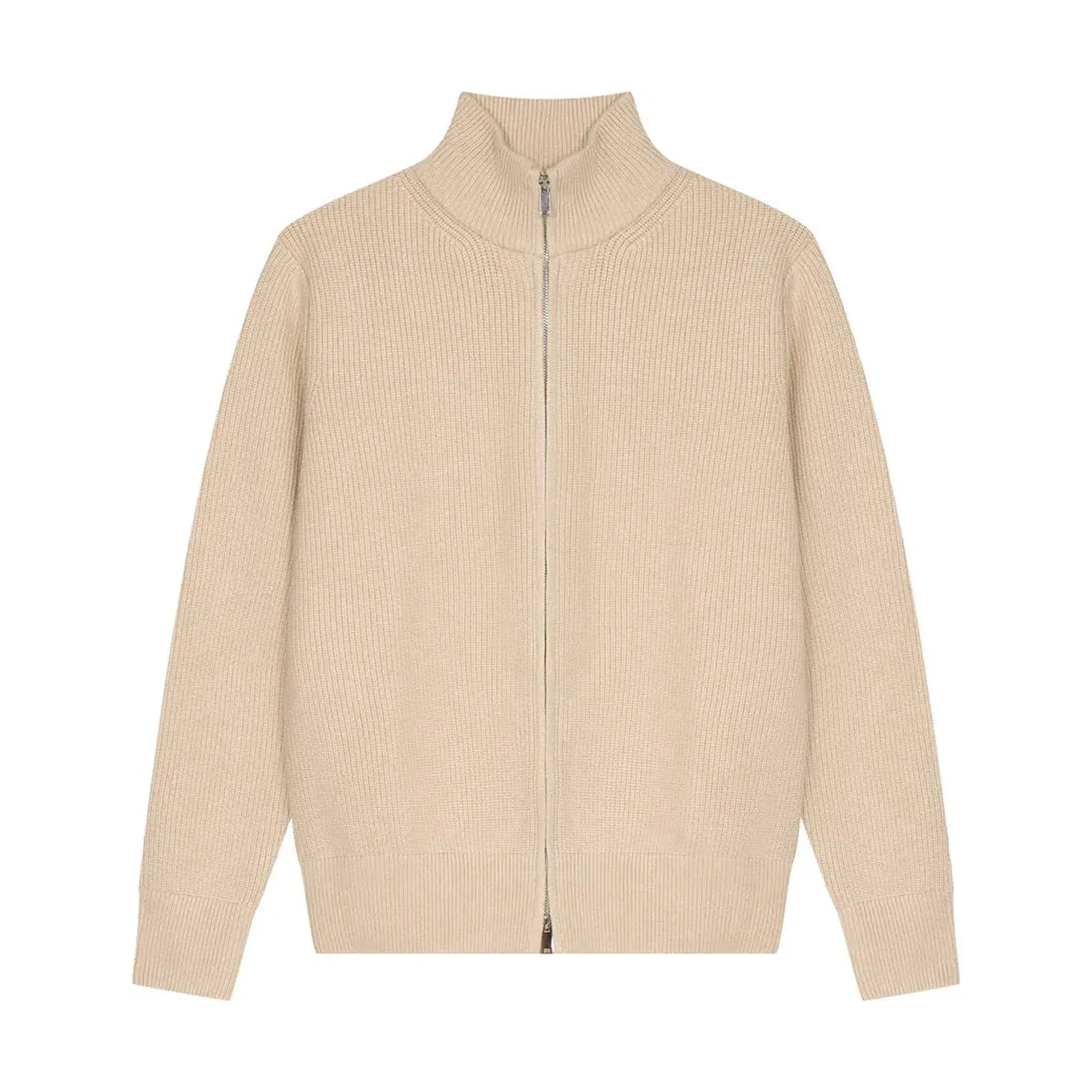 Léviter Essential Ribbed Full Zip-Up Cream