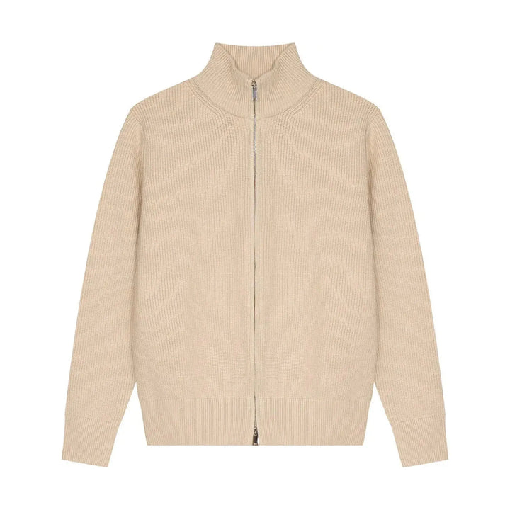 Léviter Essential Ribbed Full Zip-Up Cream