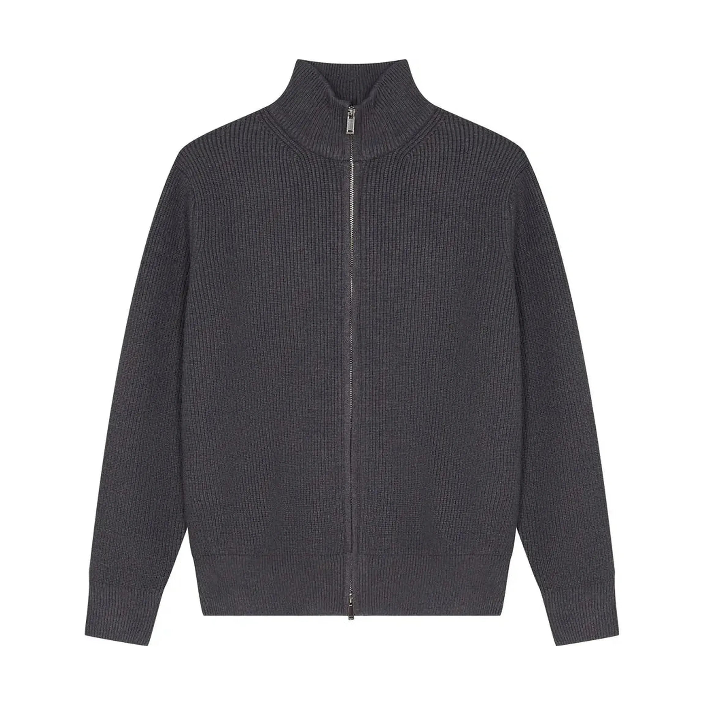 Léviter Essential Ribbed Full Zip-Up Grey