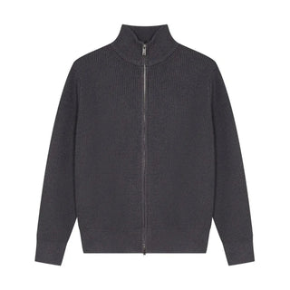 Léviter Essential Ribbed Full Zip-Up Grey