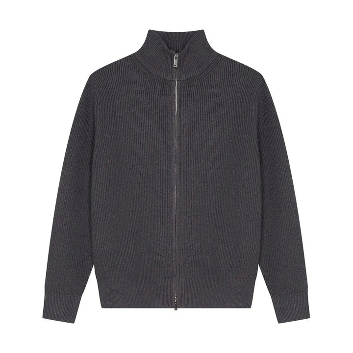 Léviter Essential Ribbed Full Zip-Up Grey