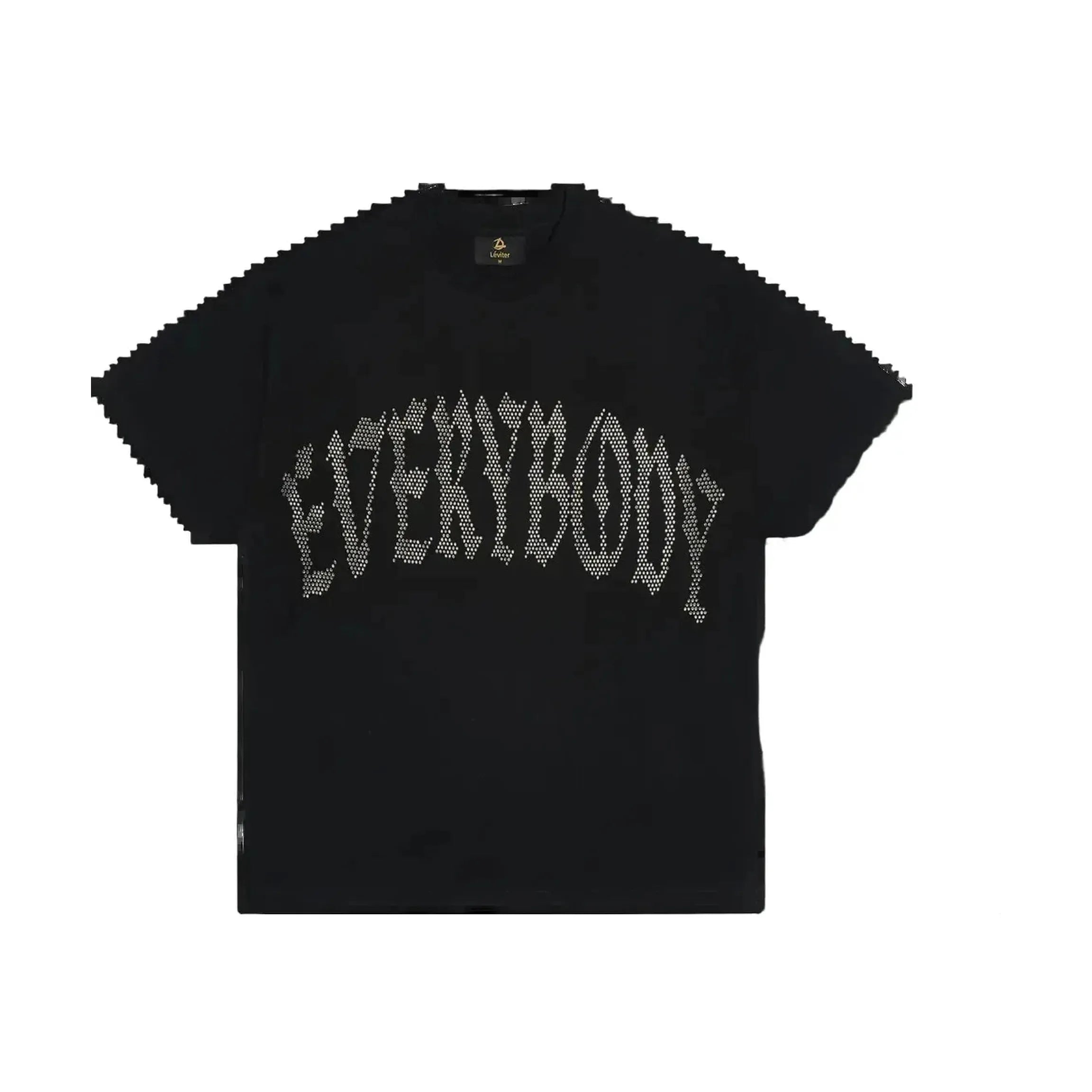 Léviter Everybody Levitates Rhinestone Tee Black White