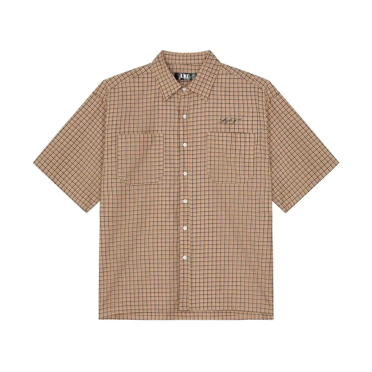 Léviter LVT Étoile Short Sleeve Shirt Coffee Brown Plaid