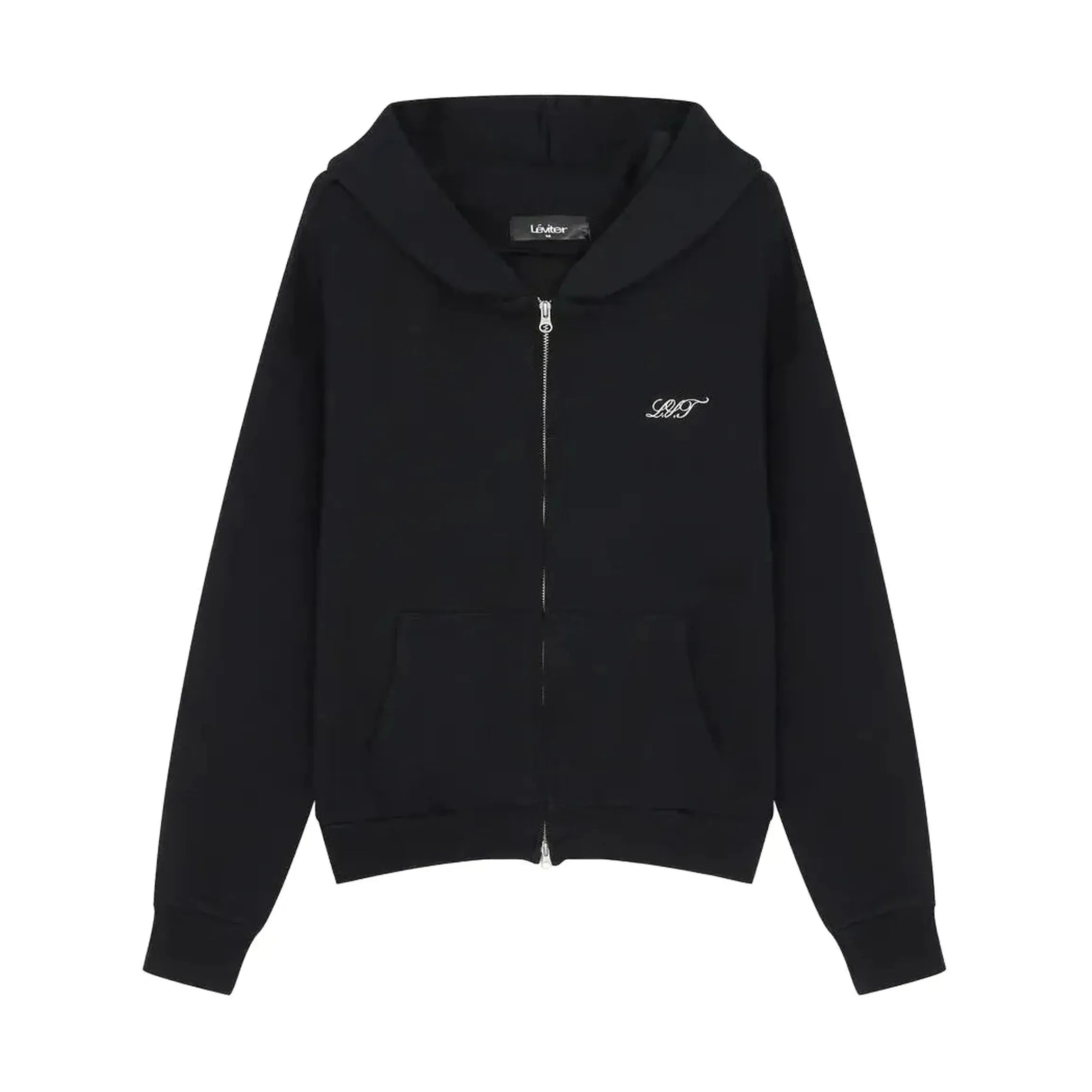 Léviter Script Zip Hoodie Black