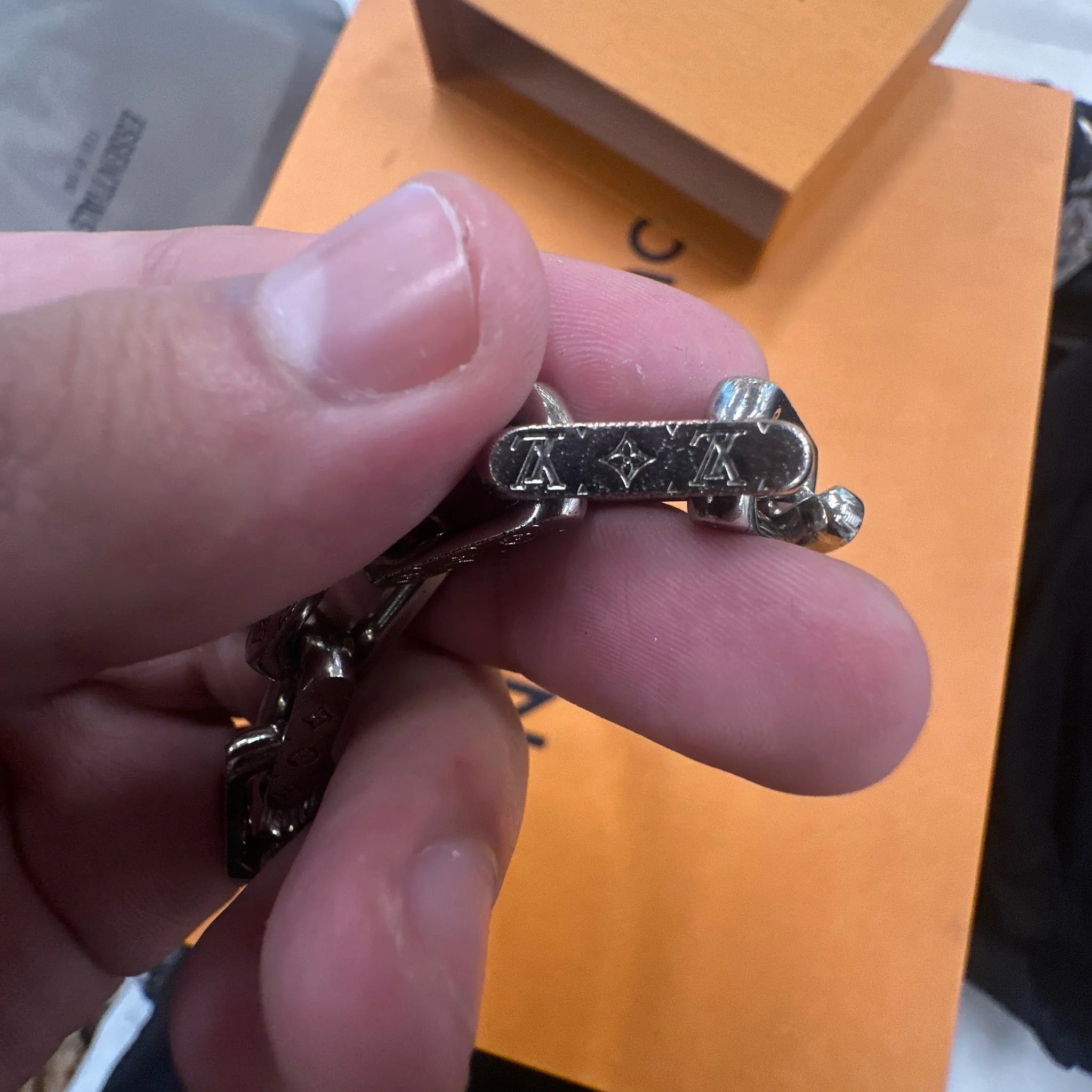Louis Vuitton Monogram Chain Necklace Paladium
